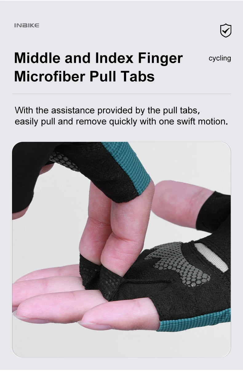 INBIKE Breathable Half Finger Cycling Gloves with Shock Absorption - Smarsty