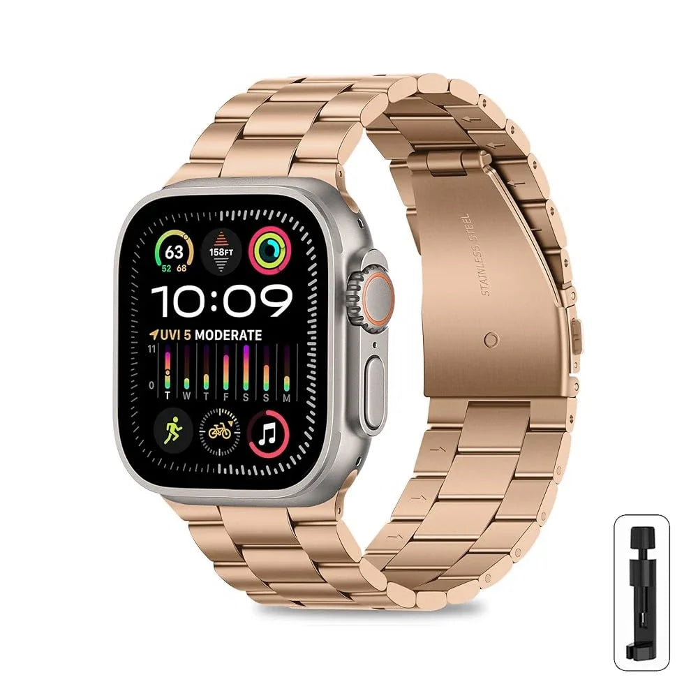 Stainless Steel Strap for Apple Watch Ultra 3/2 Band 46mm 49mm 40mm 44mm 42mm 41mm 45mm Bracelet IWatch Series 11 10 9 8 7 SE 6 - Smarsty