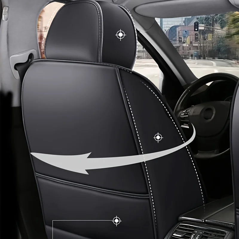 Full Leather Car Seat Cover All Season Universal Pad - Smarsty