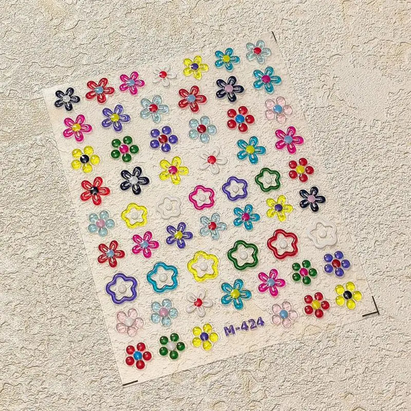 Summer Floral Nail Stickers for Elegant Manicure Decor - Smarsty