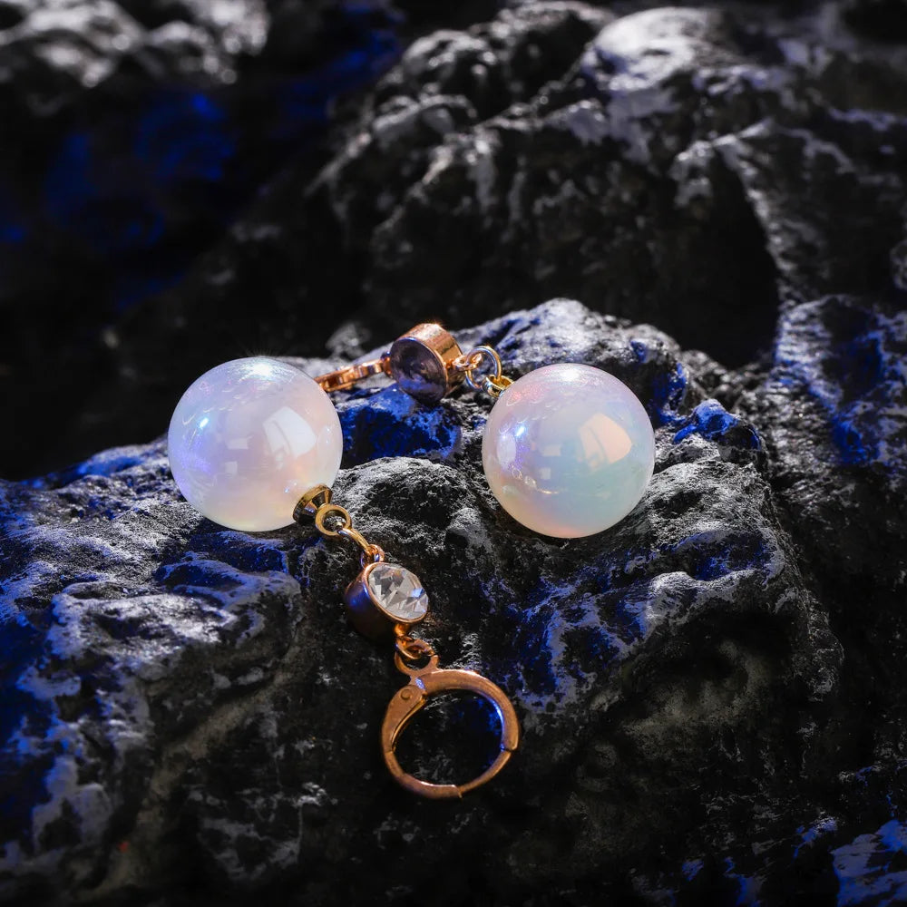 Pearl Long Earrings With Rhinestones For Wedding Fashion - Smarsty