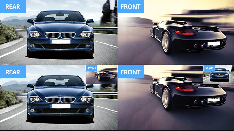 Dual Lens Dashcam With 4.3 Inch Rearview Mirror FHD 1080P - Smarsty