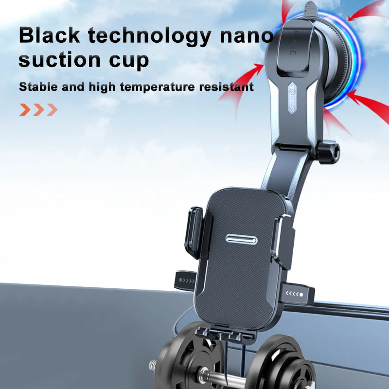 SEAMETAL Car Dashboard Phone Bracket Universal Auto Cellphone Stand For GPS Navigation Universal Desk Windshield Hanging Holder - Smarsty
