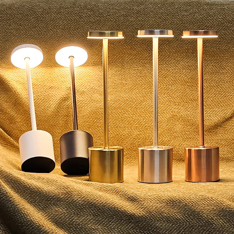 Rechargeable Alloy Cordless LED Table Lamp for Ambiance - Smarsty