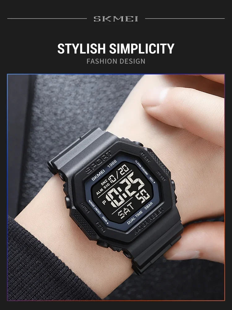 Skmei 1988 Waterproof Digital Sport Watch for Men - Smarsty