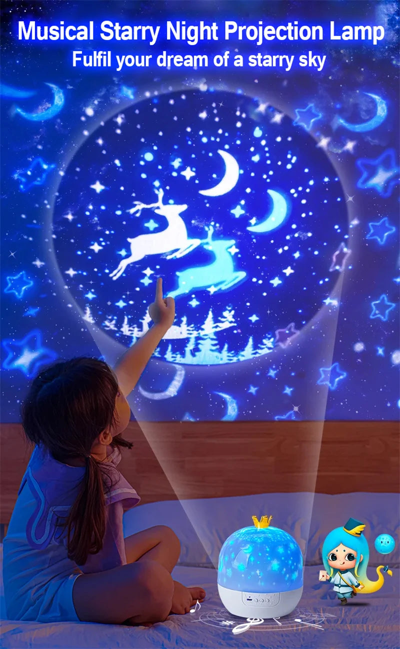 Rotating Star Projector Night Lamp for Kids - Smarsty