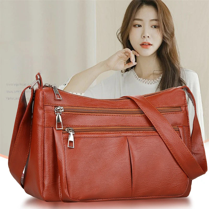 Korean Handbag Designer Leather Crossbody Bag for Women - Smarsty