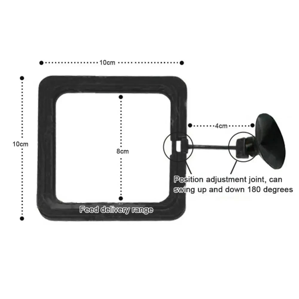 Black Aquarium Feeding Ring with High Capacity Design - Smarsty