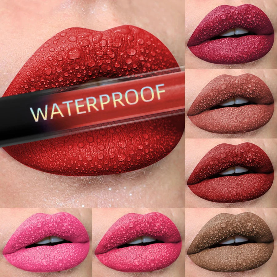 Matte Velvet Waterproof Lip Gloss With Hydrating Formula - Smarsty