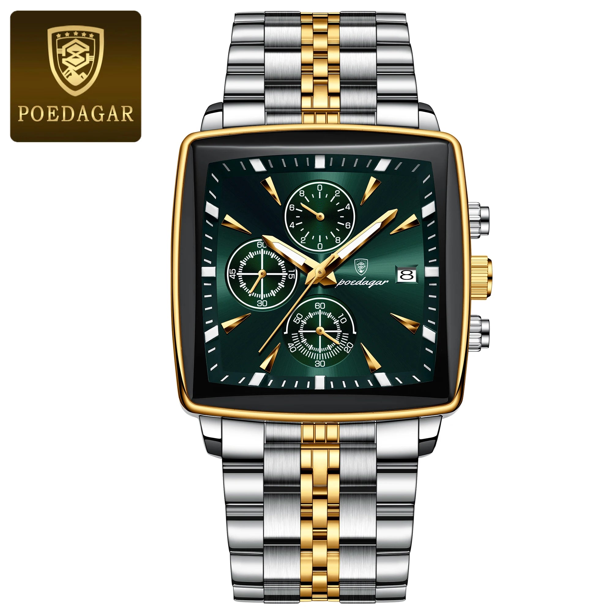 Luminous Waterproof Men's Chronograph Watch with Date - Smarsty