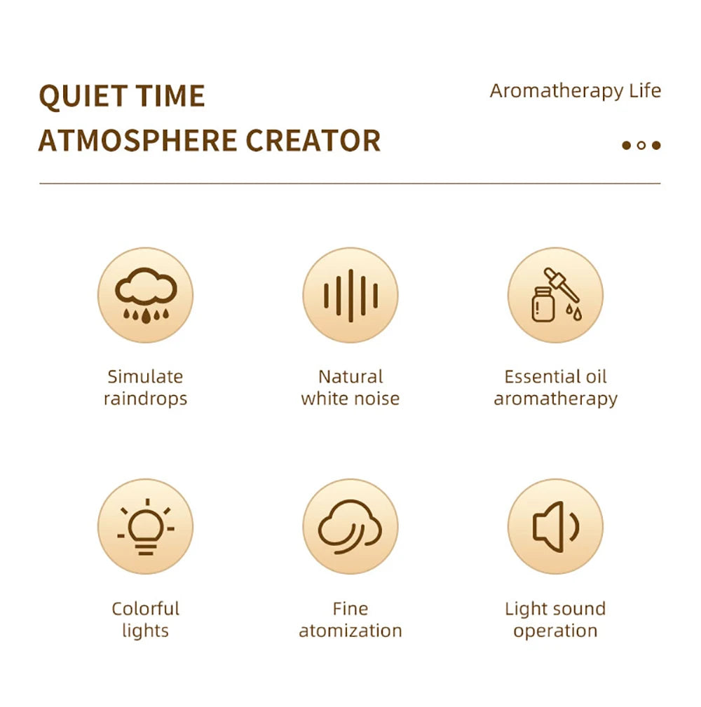 Colorful Ultrasonic Aroma Humidifier With Essential Oil Diffuser - Smarsty