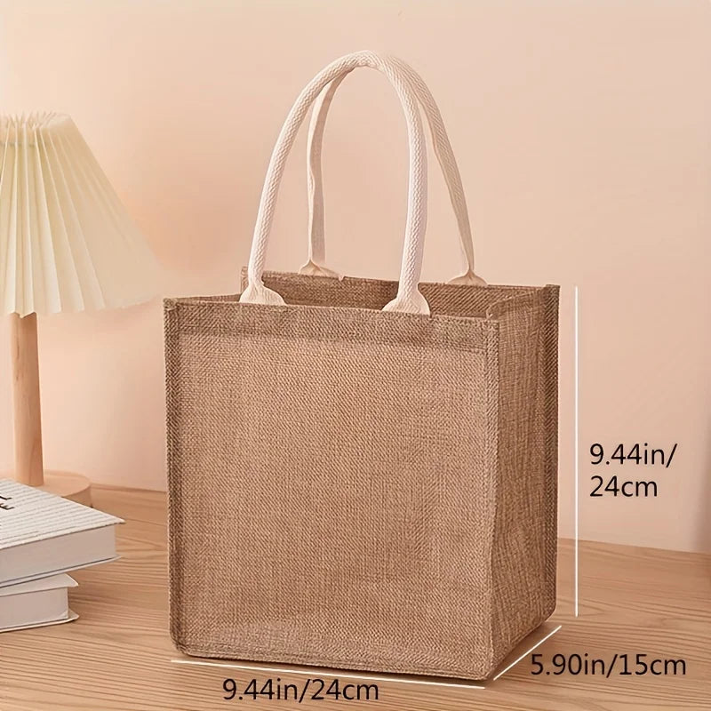 Linen Shopping Bag With Hand Painted Eco Friendly Design - Smarsty