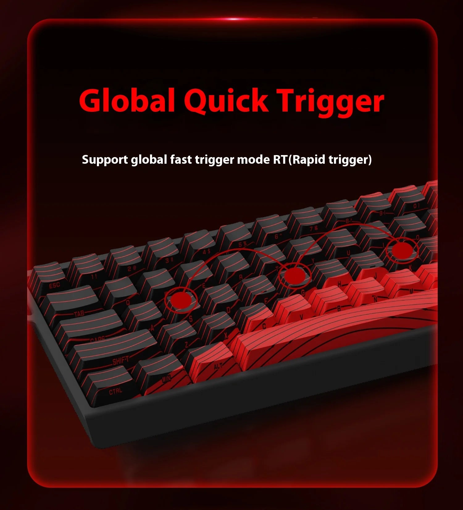 Mechanical Gaming Keyboard Hot Swap 68 Keys Rapid Trigger