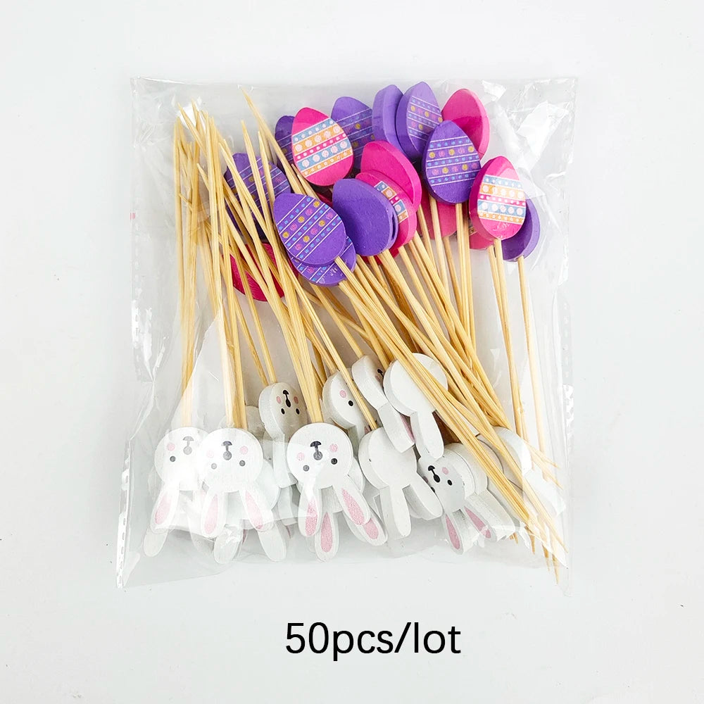 Easter Disposable Bamboo Skewers for Festive Decor - Smarsty
