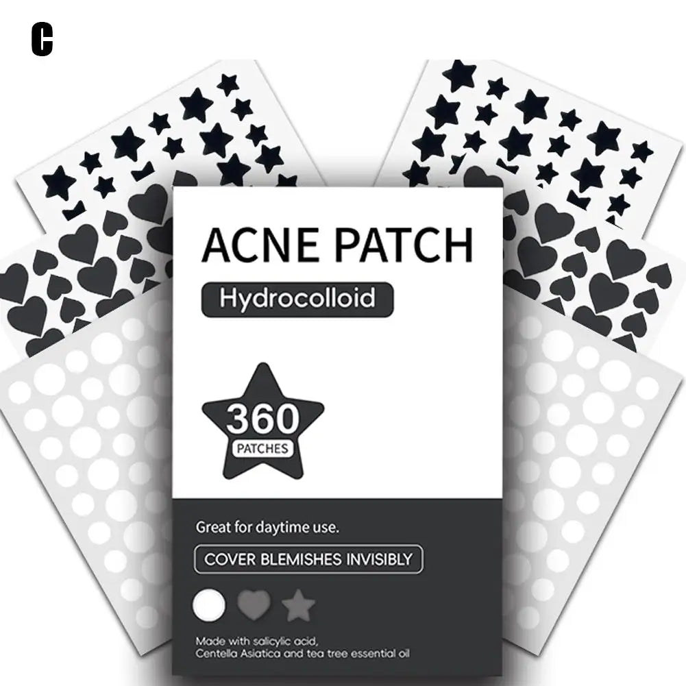 360 Pcs Colorful Hydrocolloid Acne Patches for Quick Healing - Smarsty