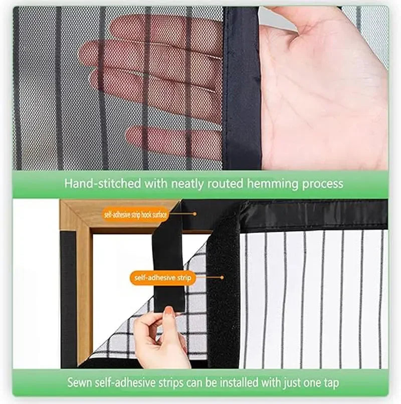 Heavy Duty Magnetic Screen Door Mesh Curtain for Bug Protection - Smarsty