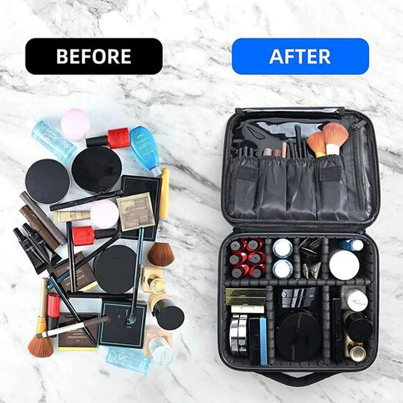 Waterproof Travel Makeup Bag for Women with Brush Storage - Smarsty