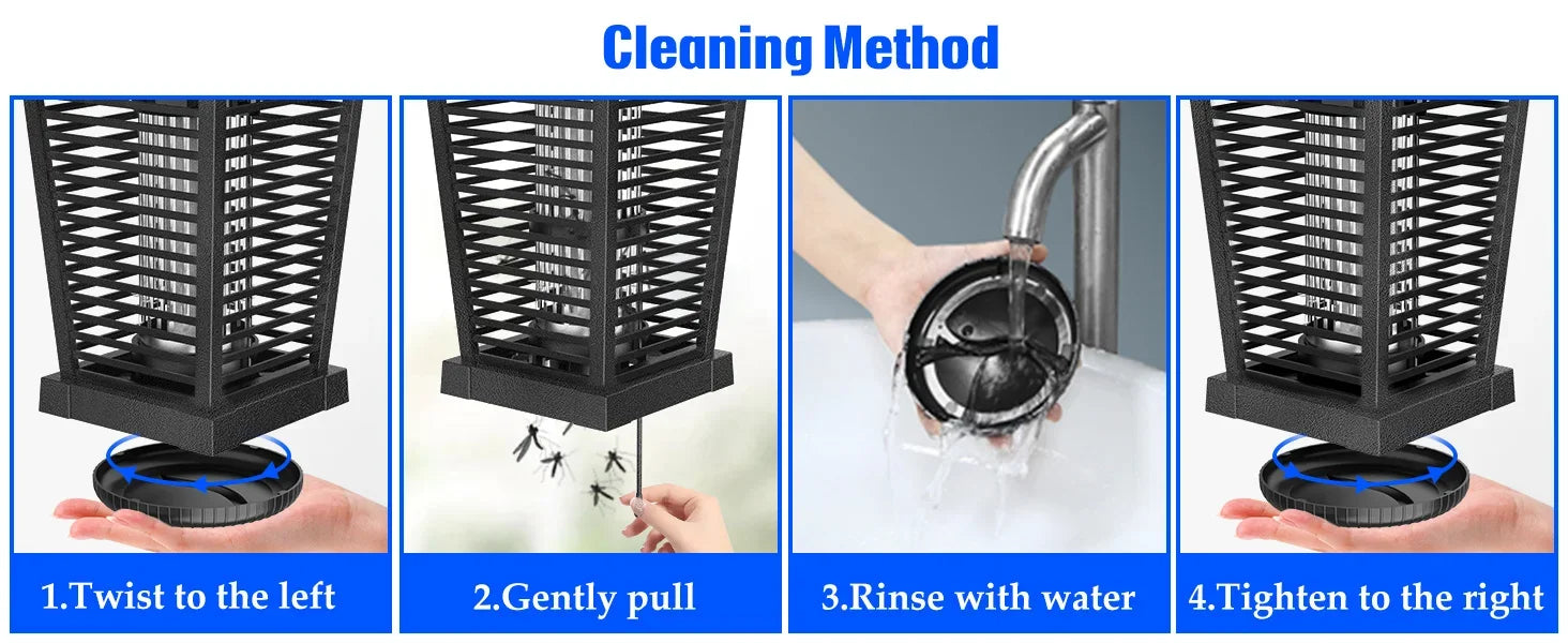 Solar Bug Zapper 4500V Electric Mosquito Zapper Outdoor,USB-C and Solar Panel Dual Charging Electric Zapper Racket with UV Light