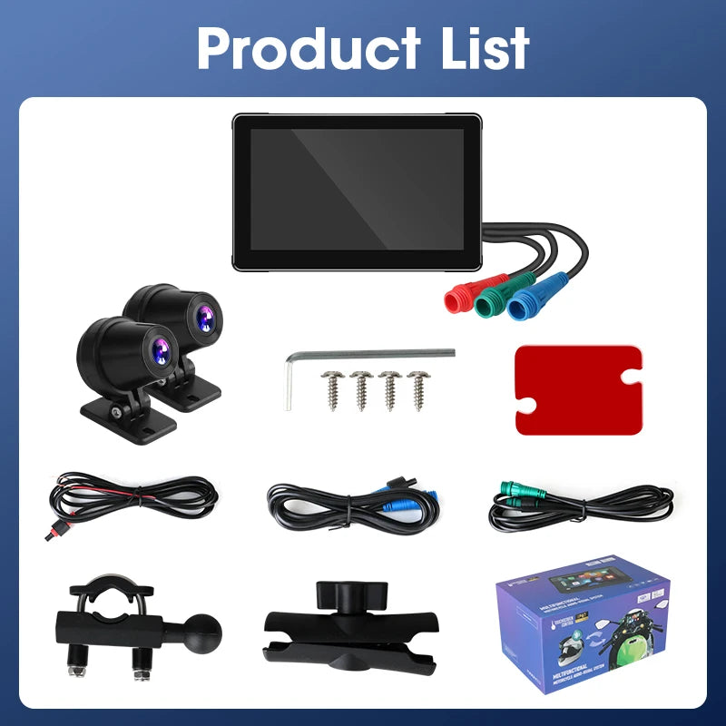 7 Inch Motorcycle GPS Navigation IP67 Waterproof CarPlay - Smarsty