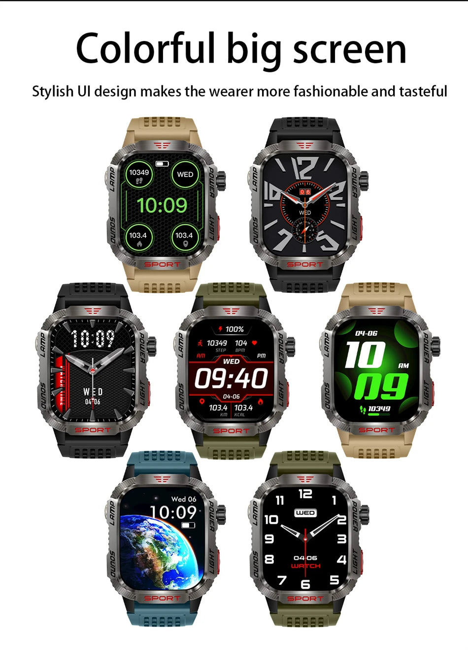 Waterproof Military GPS Smart Watch With Bluetooth Call - Smarsty