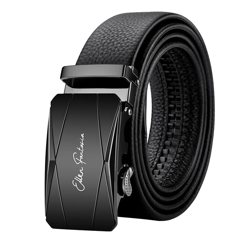 OYIFAN Genuine Leather Men Belt Adjustable Automatic Buckle - Smarsty