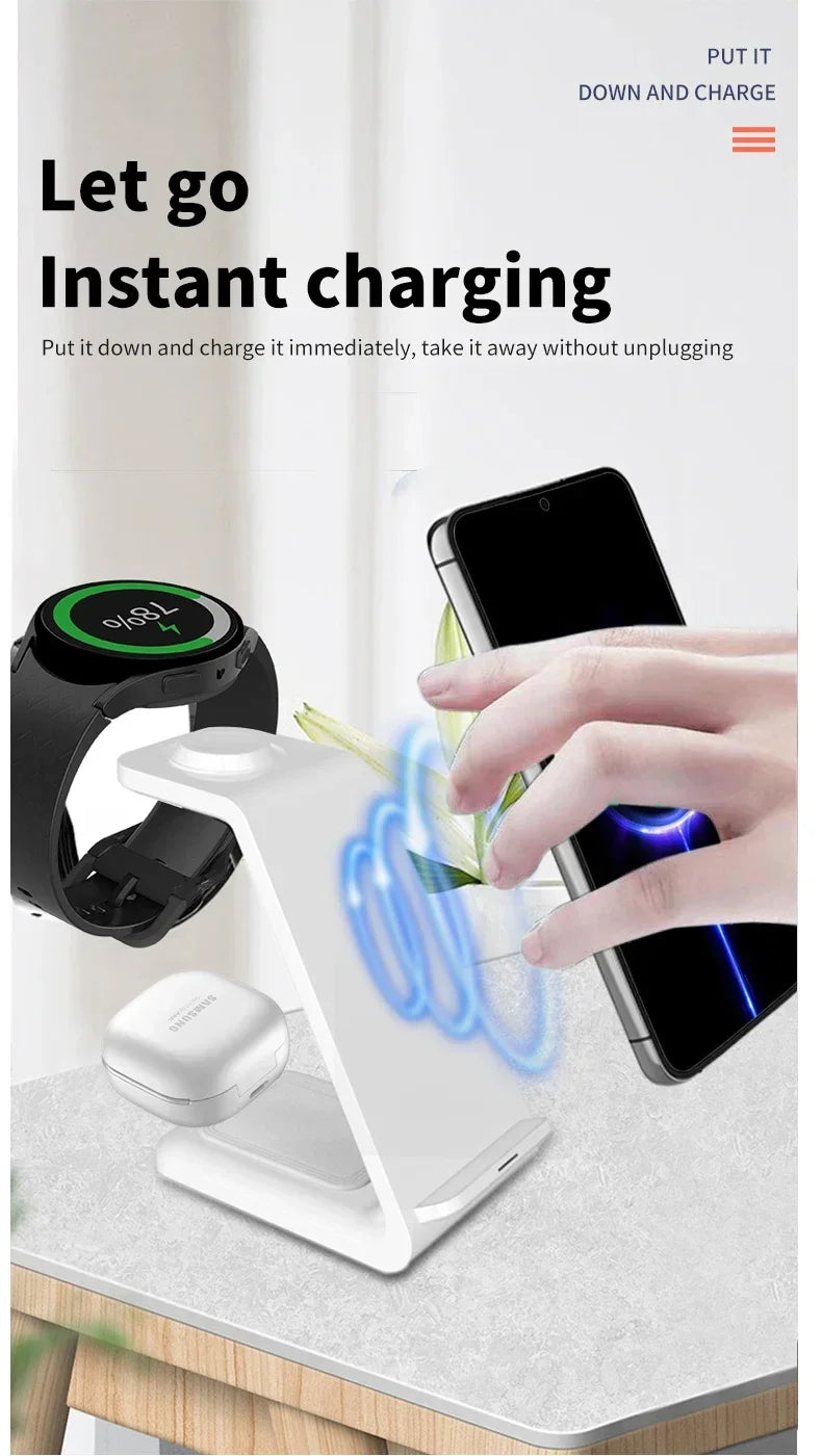 30W Ultrafast Wireless Charger Stand 3 in 1 with Holder - Smarsty