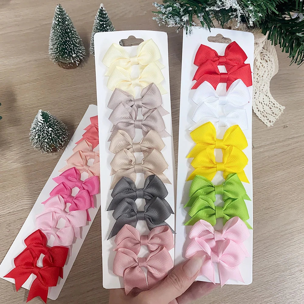 Handmade Kids Bow Hair Clips Set Soft Comfortable Durable - Smarsty