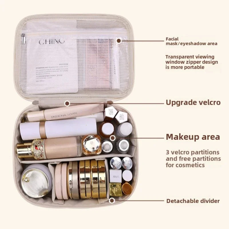 New Women's Cosmetic Bag Portable Storage Bag Large Capacity Luxury Makeup Bag Travel Organizer Essentials Toiletry Bags - Smarsty