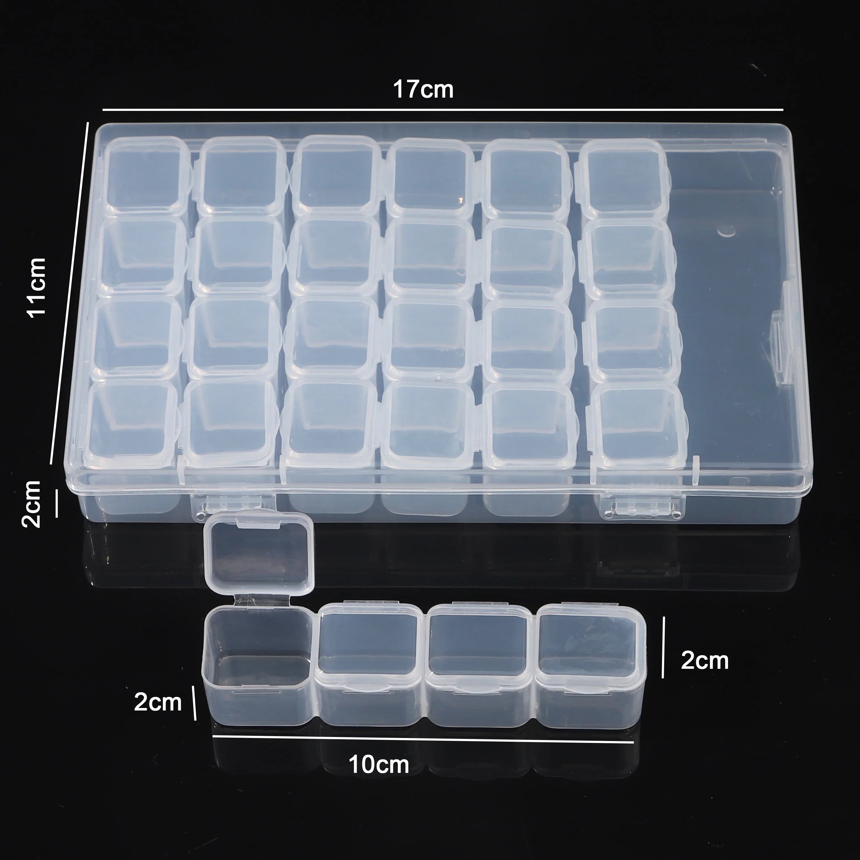 28 Grid Mini Storage Box for Nail Art and Jewelry - Smarsty