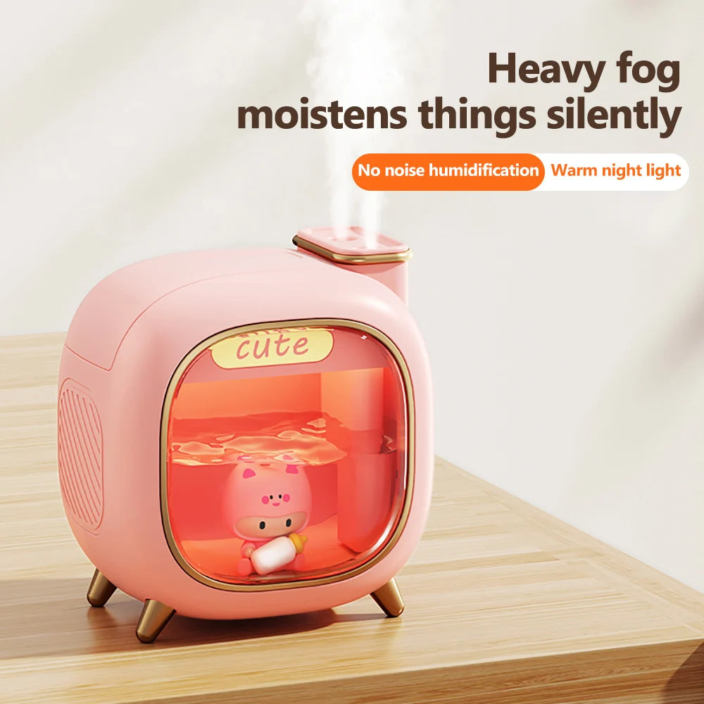 Cartoon Doll Ultrasonic Air Humidifier with Colorful Lights - Smarsty