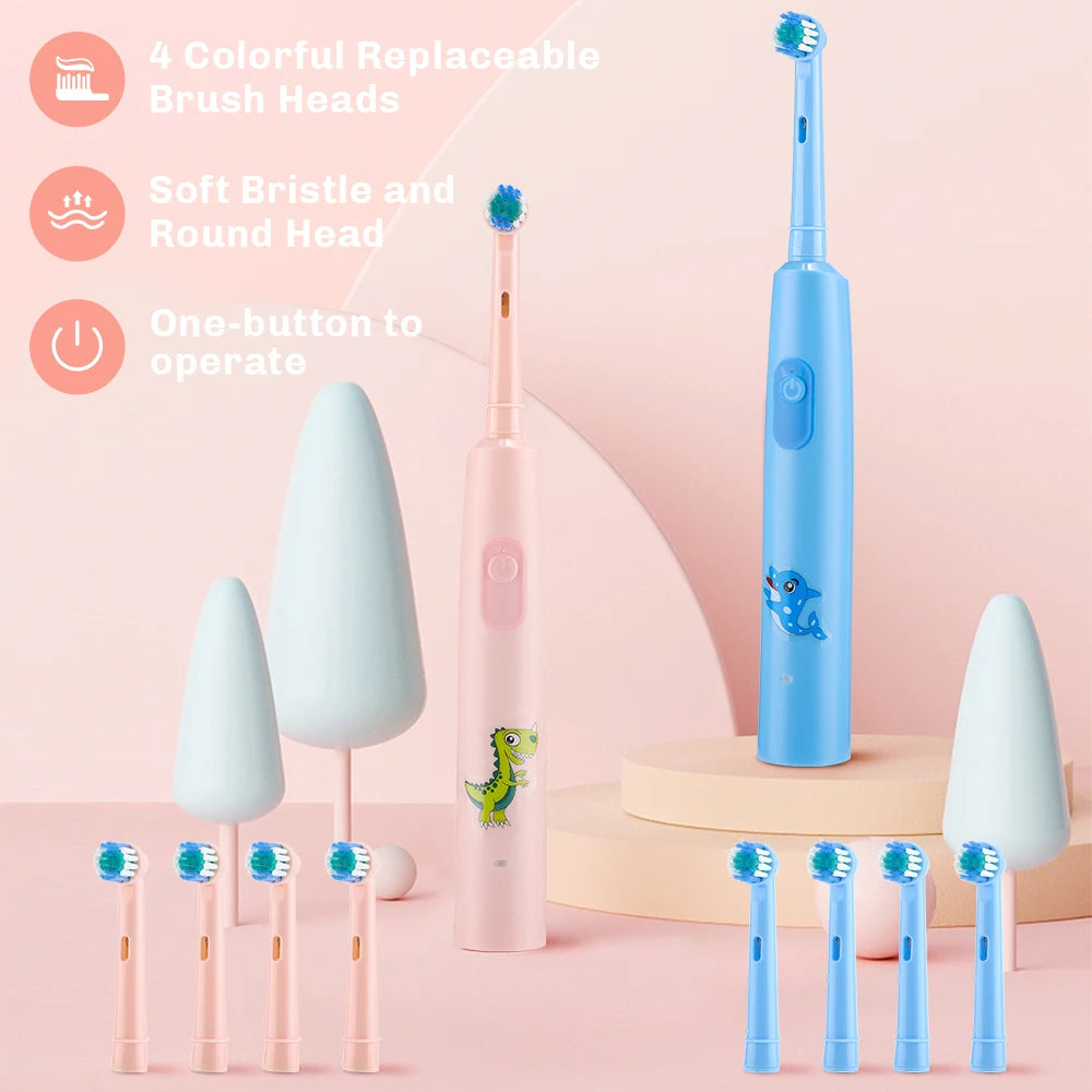 Smart Rotating Timing Electric Toothbrush, Rechargeable Rotary Toothbrush with 4 Heads, 5 Modes Setting Teeth Whitening Oral Car - Smarsty