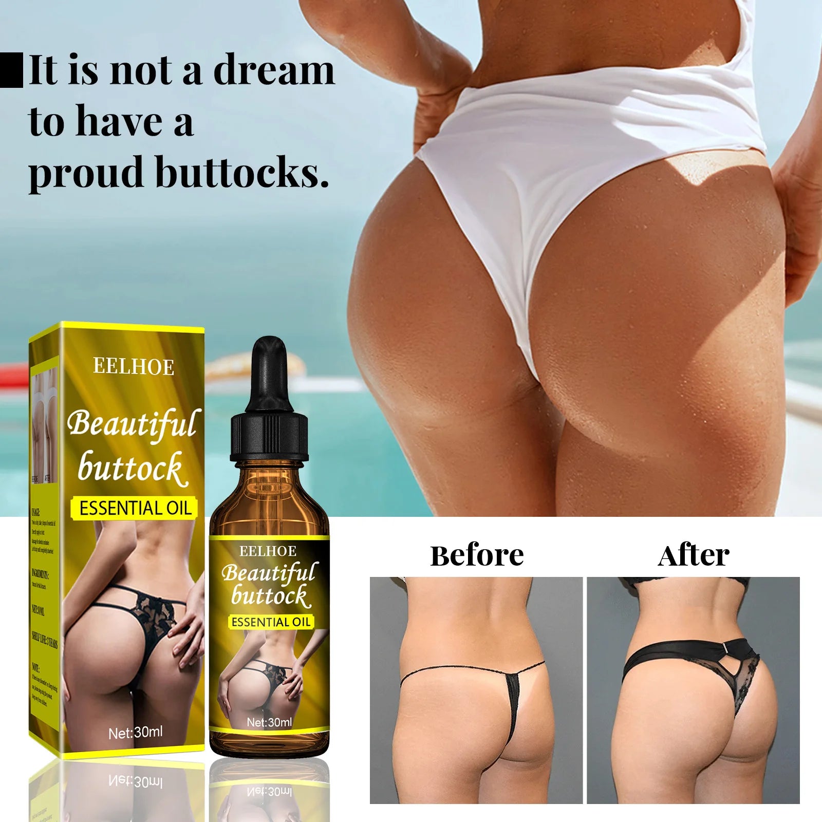 Butt Enhancement Essential Oil for Lifting and Firming - Smarsty