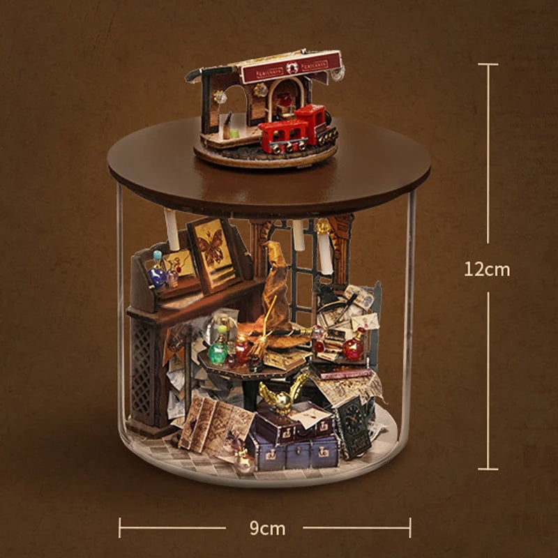 Mini DIY Kit For Doll House Making And Assembling Room Models Toys Home And Bedroom Decorations With Furniture Wooden Crafts by Smarsty