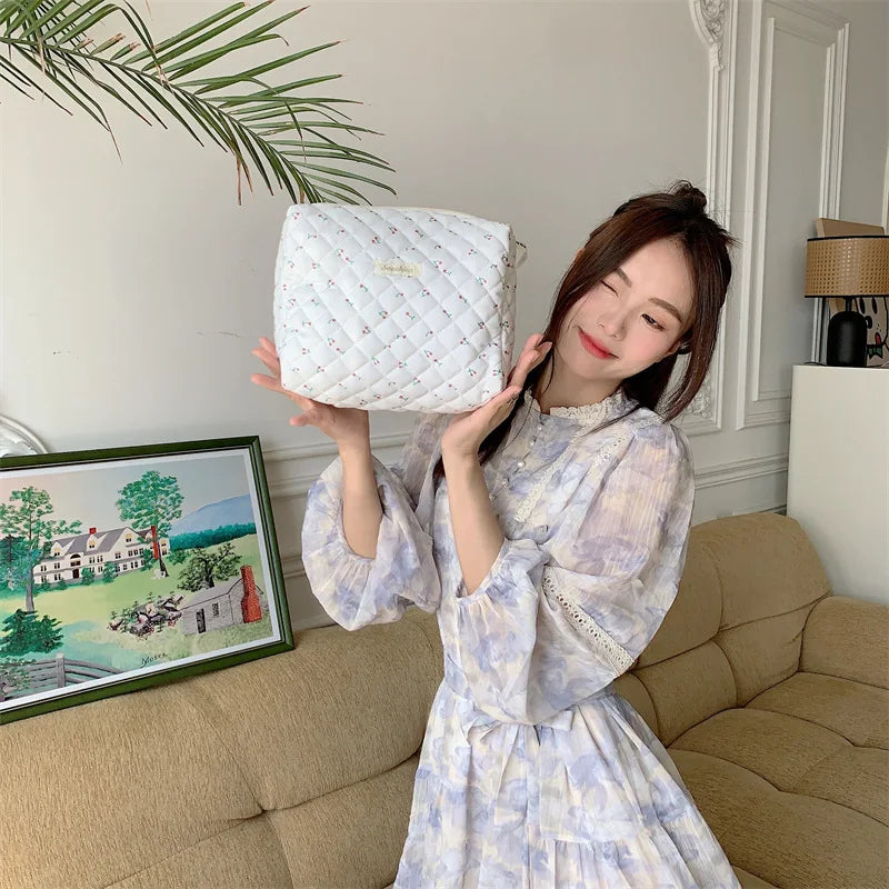 Large Capacity Women's Cosmetic Bags Cases Casual Ladies Small Storage Bag with Zipper Female Travel Clutch Bag Small Handbags - Smarsty