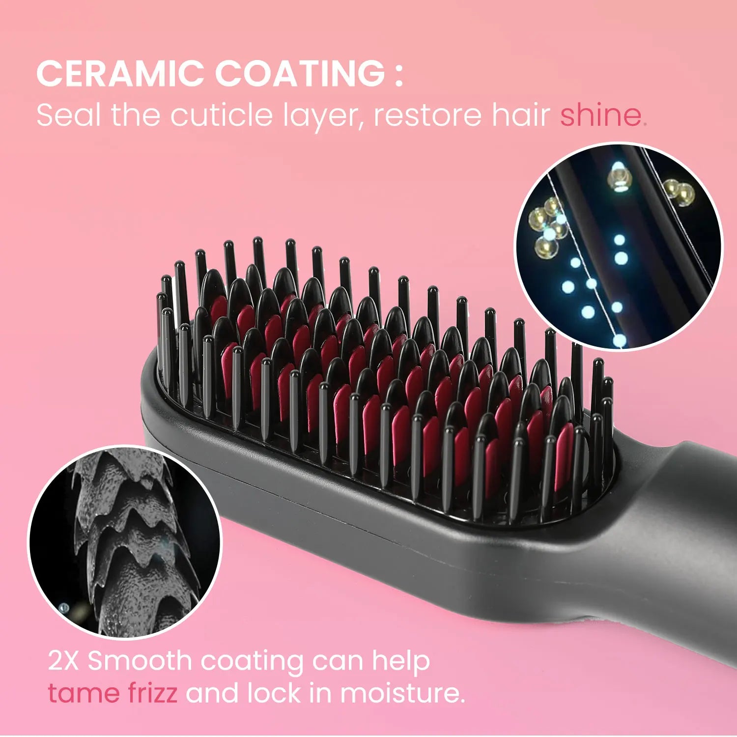 KIPOZI Hair Dryer Brush Negative lon 3 In 1 Hot Air Dryer Styler and Volumizer Pro Hair Straightener Curler Blow Dryer Brush