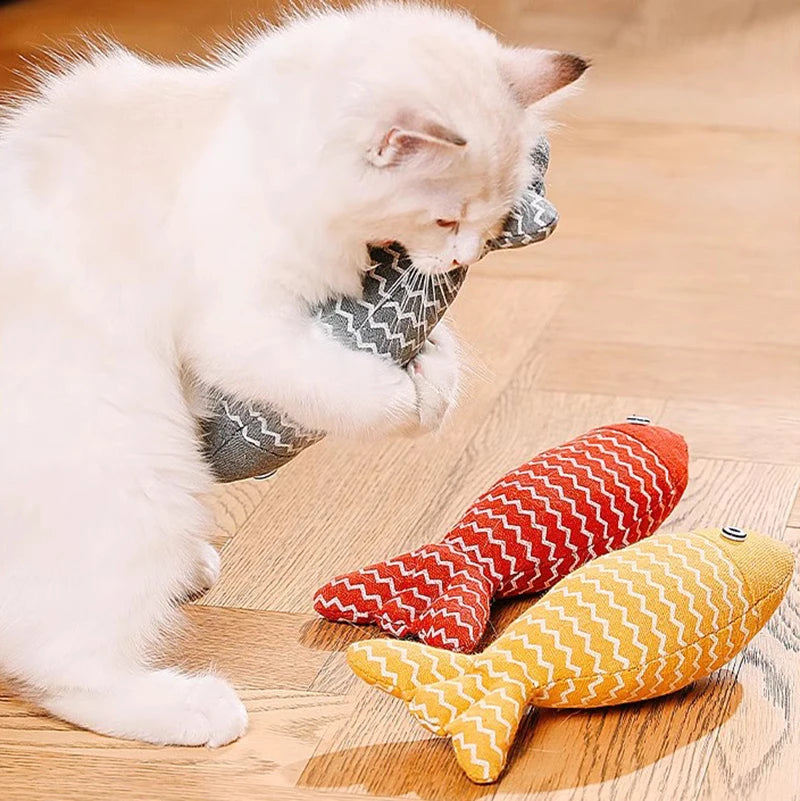 Interactive Cat Fish Toy With Catnip For Playful Kittens - Smarsty
