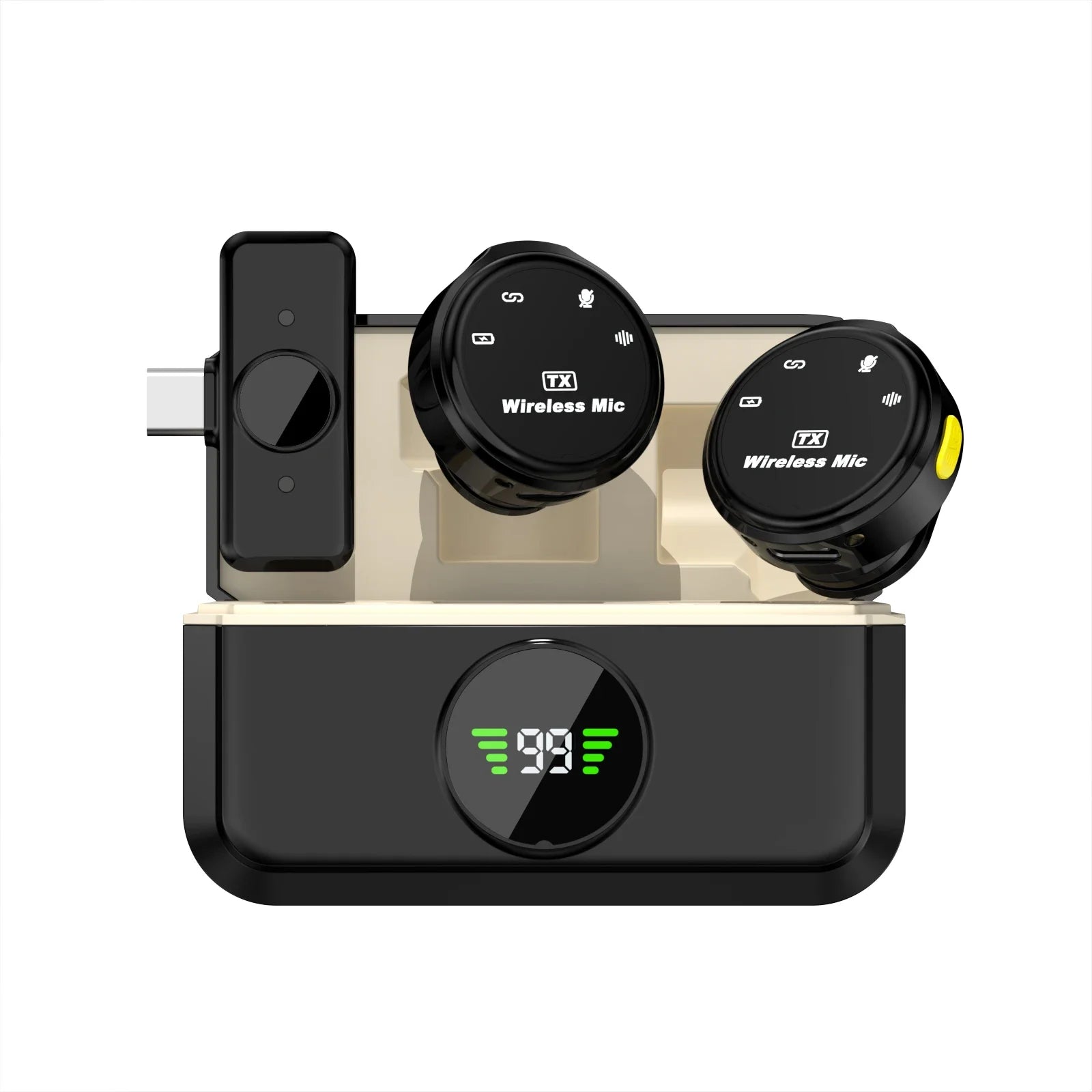 Wireless Lavalier Microphone with Digital Display and Noise Reduction - Smarsty