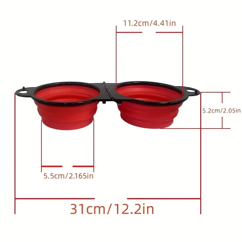 Foldable 2-in-1 Travel Bowl for Dogs and Cats - Smarsty