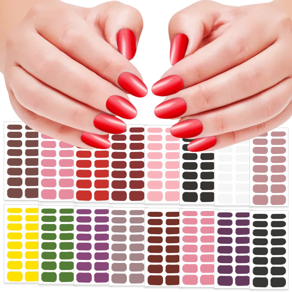 Long-Lasting Semi-Cured Gel Nail Stickers for Easy Application - Smarsty