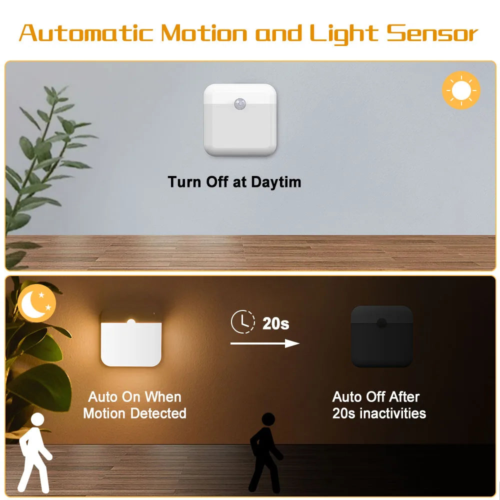 Wireless LED Motion Sensor Night Light for Easy Navigation - Smarsty