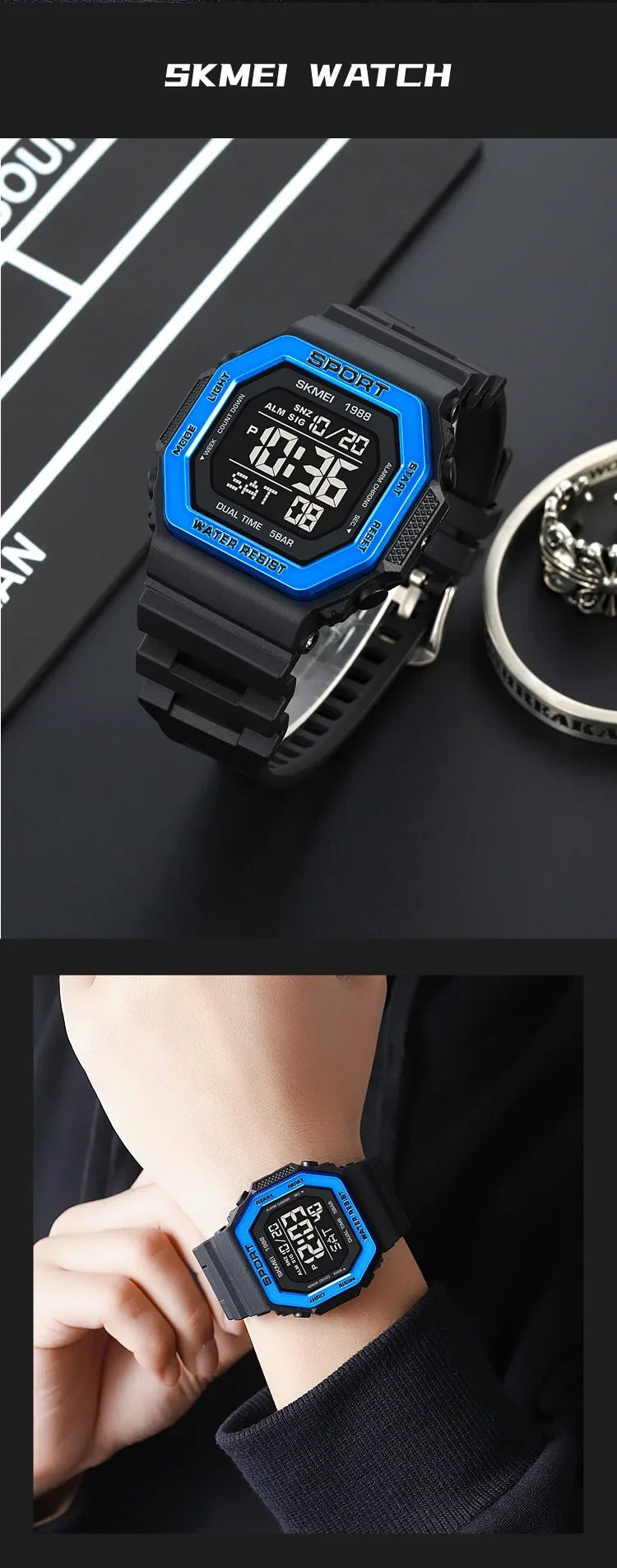 Skmei 1988 Waterproof Digital Sport Watch for Men - Smarsty