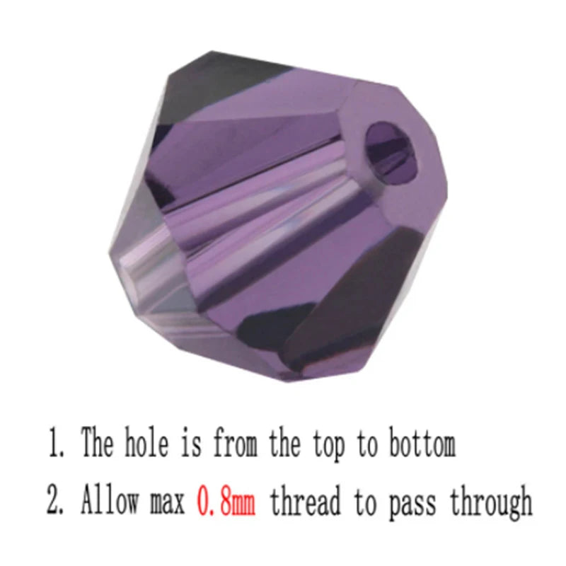 100Pcs 4MM Glass Bicone Beads for Jewelry Making - Smarsty