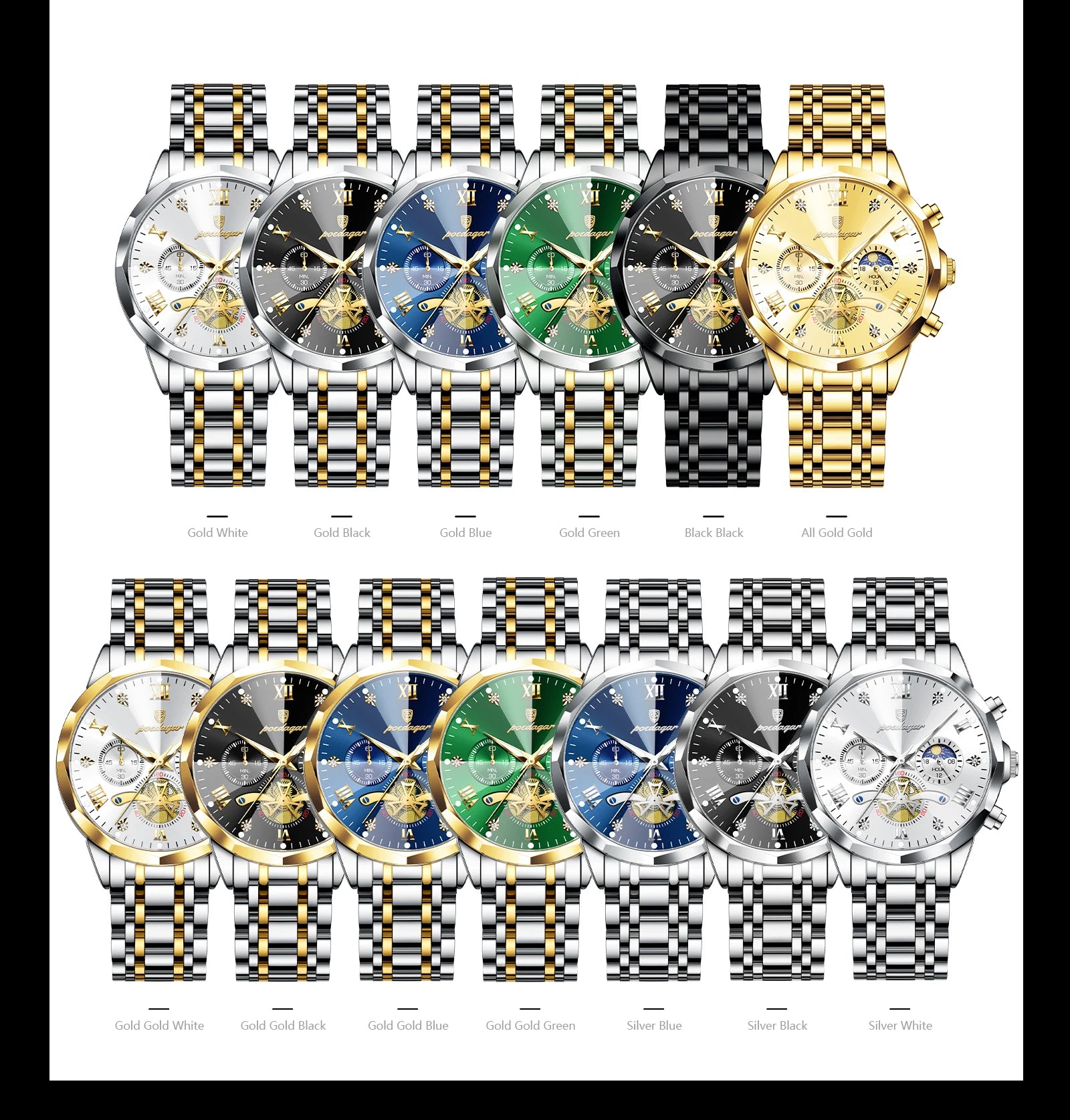 Luxury Waterproof Men's Chronograph Watch with Luminous Features - Smarsty