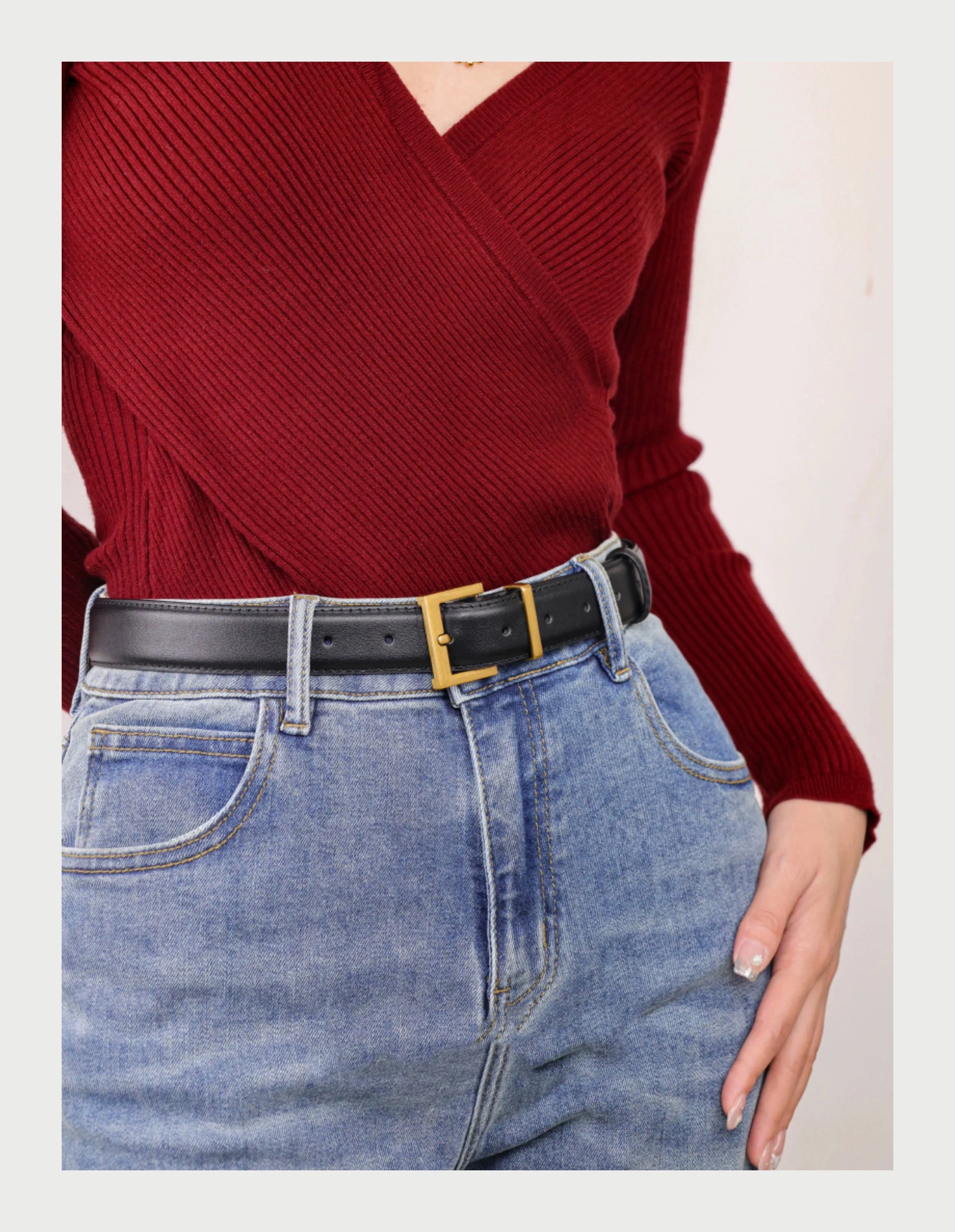 Luxury Double Genuine Leather Belt for Women - Smarsty