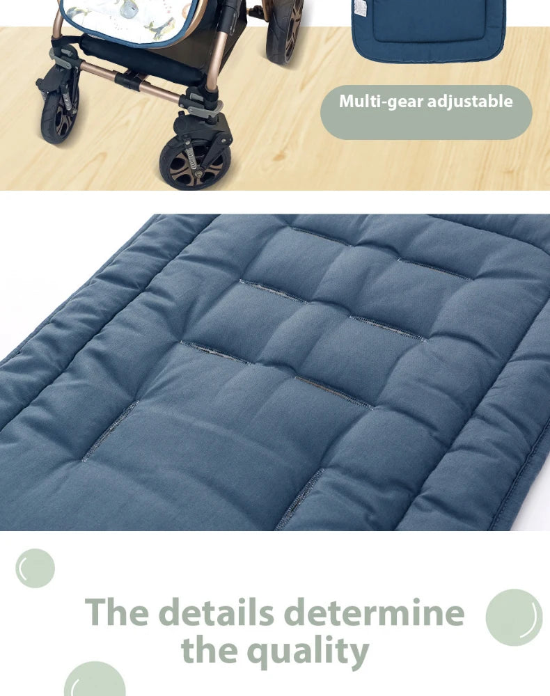 Comfortable Cotton Baby Stroller Pad Four Seasons General Soft Seat Cushion Child Cart Seat Mat Kids Pushchair Cushion For 0-27M by Smarsty