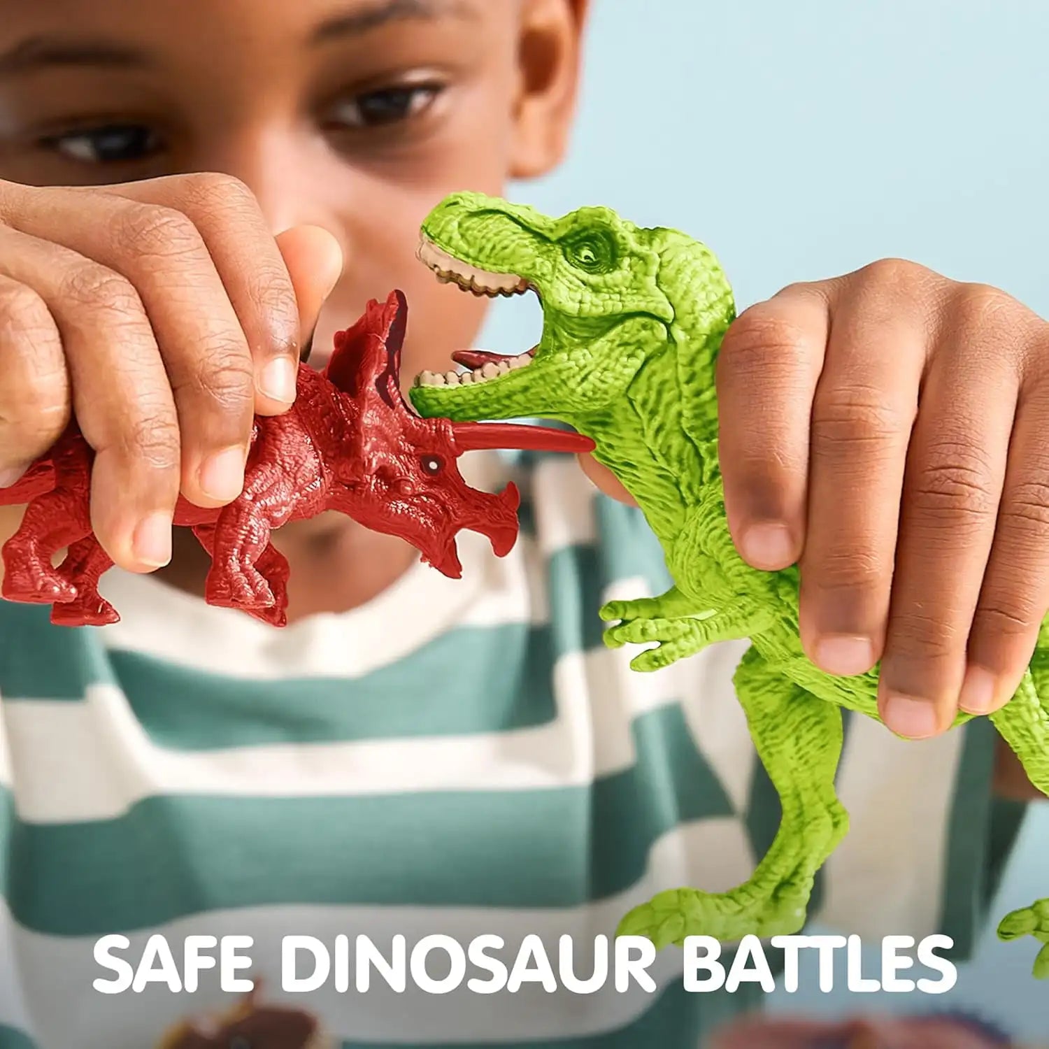 Joyfy 19 PCS Realistic Dinosaur Figures Toys with Activity Play Mat & Trees Dino Playset Toys for Kids 3-6 Year Birthday Gifts