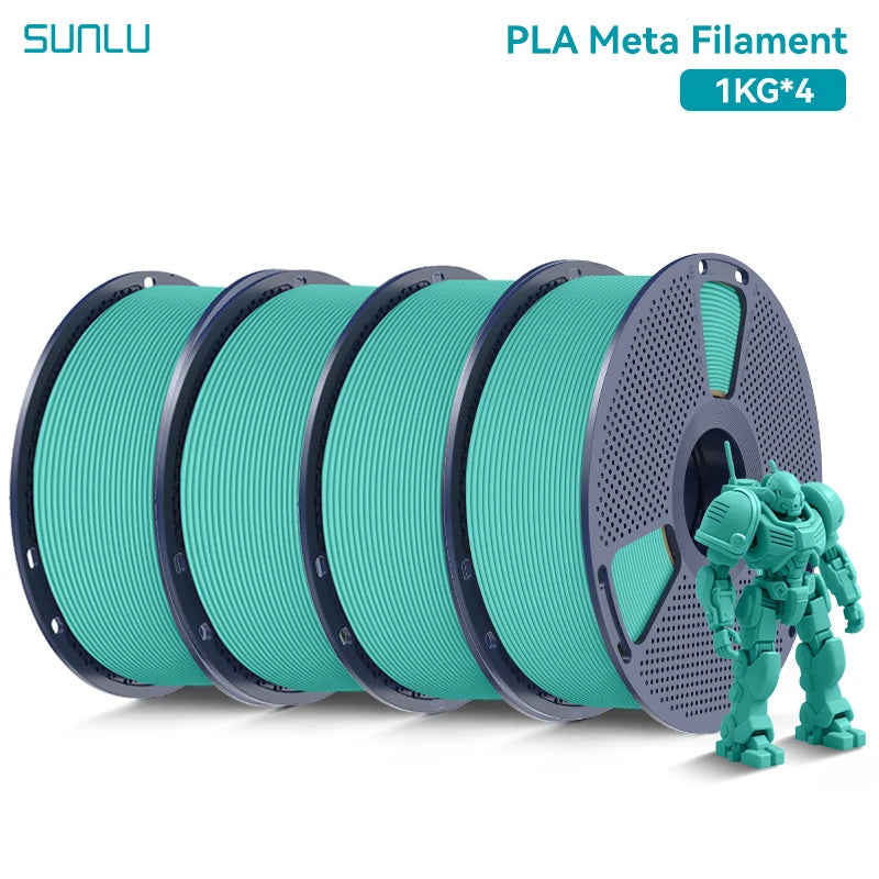 SUNLU PLA Meta 3D Printer Filament 4KG 1KG/Roll 175MM Tolerances +/-0.02MM Filament Fast Shipping 2-7 Days