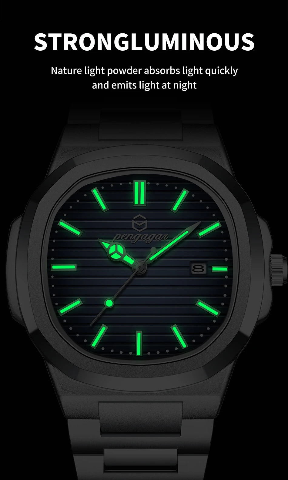 Luxury Waterproof Men's Wristwatch with Luminous Date - Smarsty