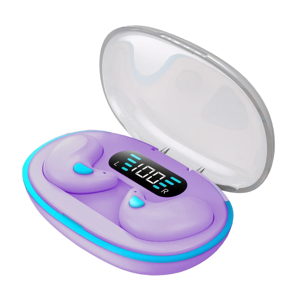 BT 5.3 Invisible Sleep Earphones Touch Control Sense-Free Micro Sleep Earbuds IPX5 Waterproof Open Ear Headsets for Better Sleep