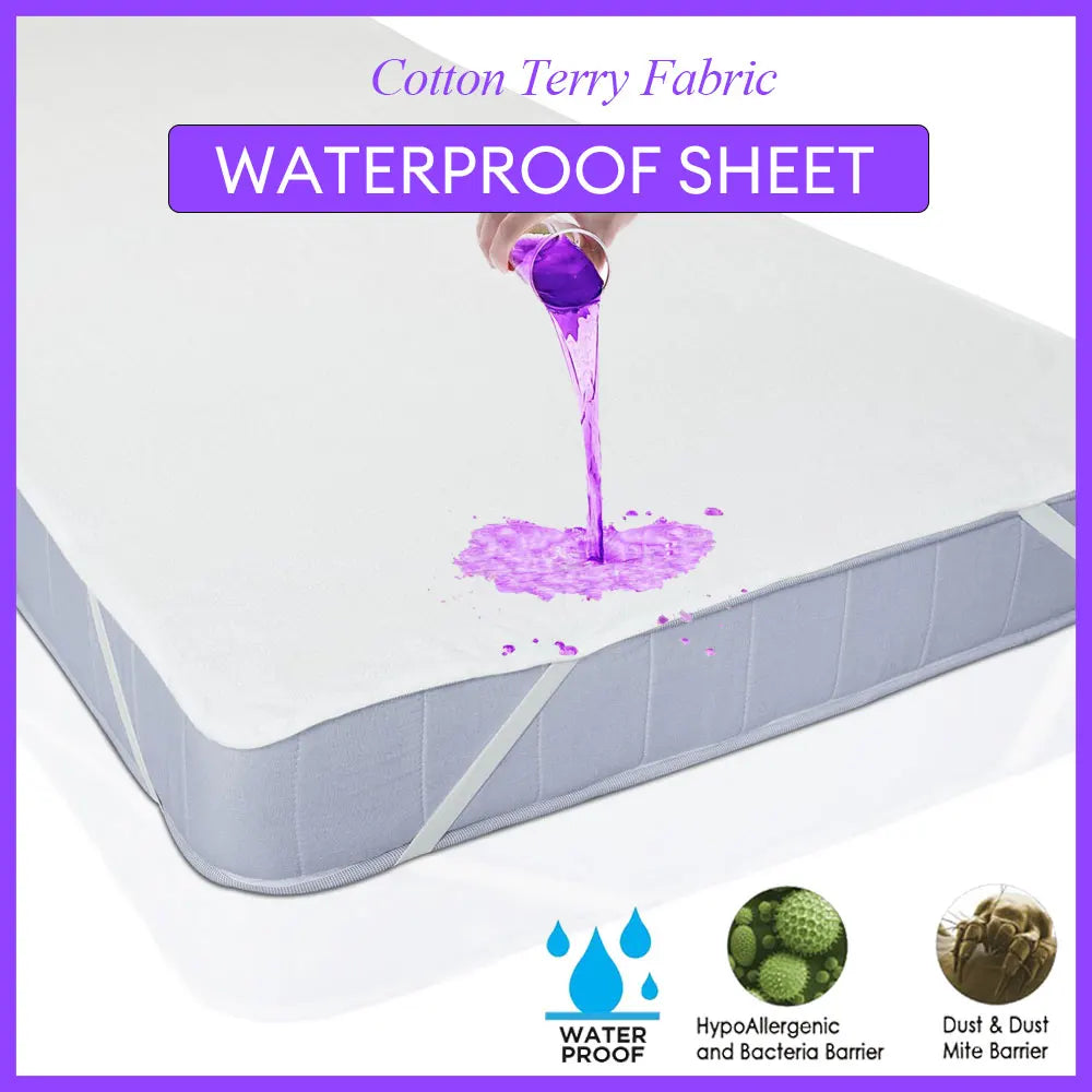 Waterproof Cotton Terry Mattress Cover Sheet Protector - Smarsty